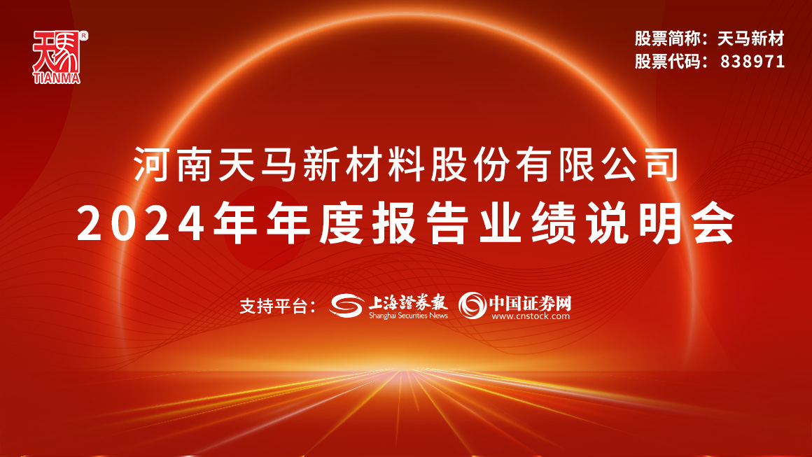 天马新材2024年年度报告业绩说明会