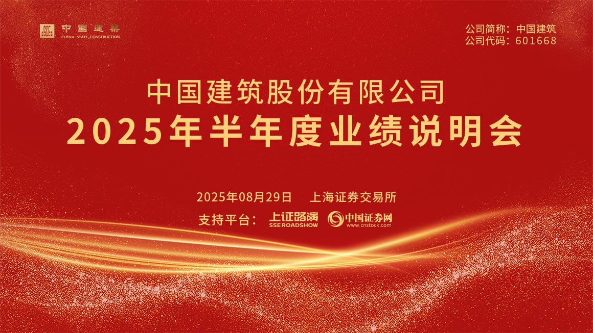 中国建筑2025年半年度业绩说明会